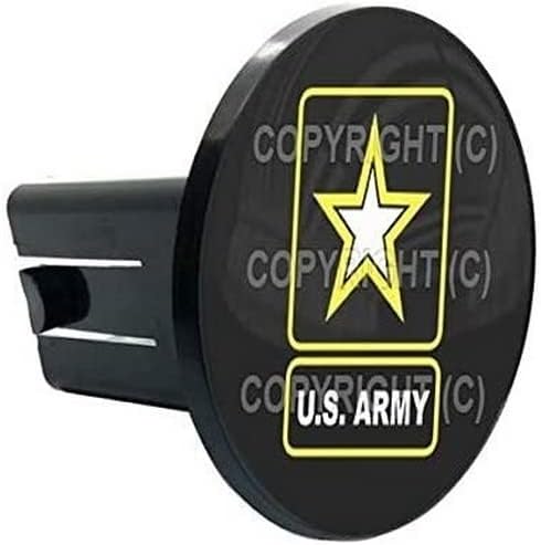 Universal Class 2 3 Tow Hitch Receiver Insert Cover Plug for Army Star Logo GFG Model-PYT-8888-3660
