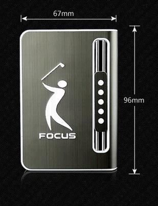 Stylish 10 pack Automatic Loading Cigarette Case Dispenser With Built in Torch Lighter (BLACK COLOR)- (GD-1329 , FREE CAR sticky pad for Phone PDA MP3 MP4)