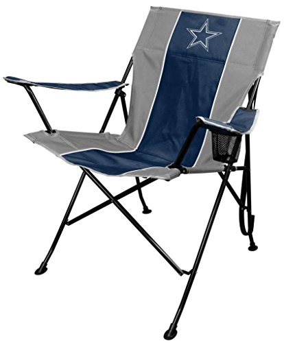 NFL Portable Folding Tailgate Chair with Cup Holder and Carrying Case