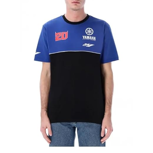 Yamaha Racing Fabio Quartararo FQ20 - Camiseta de corte horizontal, Negro , XXL