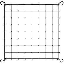 VIVOSUN 4 x 4Ft. Elastic Trellis Netting with 4 Hooks for Climbing Plants, Vegetables, Fruits, and Flowers, 1-Pack
