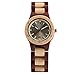 Produktbild HBODHBGS Holz-Uhr-Frauen Mini Chic Dial Clock Frau Precise Skala Analog Handgefertigte Ebenholz Band Exquisite Quarz-Armbanduhr mixed color wood