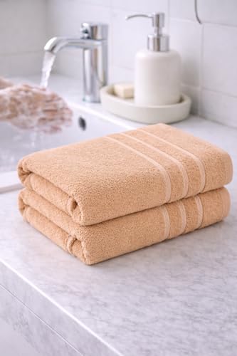 Image of Hand Towels 480 GSM 16x24 inches Pack of 2 (Brown)