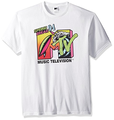 MTV mens Springbreak 94 Logo T-shirt T Shirt, White, Large US by MTV - Used condition - US$15.59
