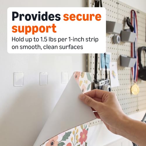 Image of Amazon Basics Double-Sided Heavy Duty Adhesive Clear Mounting Tape, Transparent, 118.2 inch L x 1.18 inch W x 0.07 inch H