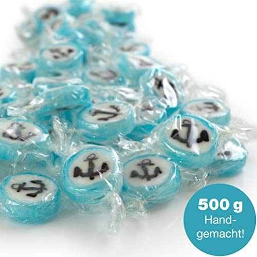 WeddingTree bonbon mariage d'ancrage bleu - 500g Rochers bonbons just married - bonbon just married de décoration de table pour baptême, de mariage, Saint-Valentin Fête, des Mères ou communion