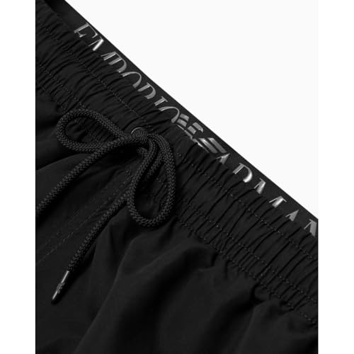 Emporio Armani Men's Logo Band Solid Colored Bermuda Swim Short2