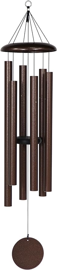 56" Aluminum Wind Chimes - Premium Wind Chime to Create a Zen Atmosphere - Wind Chime Suitable for Outdoor, Garden, Patio, Backyard Garden Decoration with Wind Catcher Decor Gift (Copper Vein)