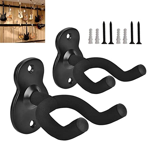 MuzcYM Lot de 2 crochets muraux en métal pour guitare acoustique, électrique, basse, ukulélé, banjo, mandoline - Les Beatles, Paul McCartney, John Lennon, RIngo Starr, George Harrison MuzcYM Lot de 2 crochets muraux en métal pour guitare acoustique, électrique, basse, ukulélé, banjo, mandoline