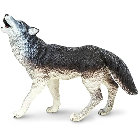 Safari 273829 Grey Wolf Animal Figure for Imaginative Play Cover