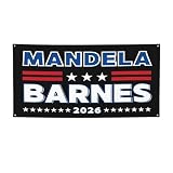 2x4 Ft Mandela Barnes for Governor Banners 2026 United States Elections Garden Flag Yard Signs Outdoor Bedroom Lawn Porch Decoration