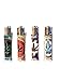 4 Clipper Refillable Lighter - Weeds by Shibers Set