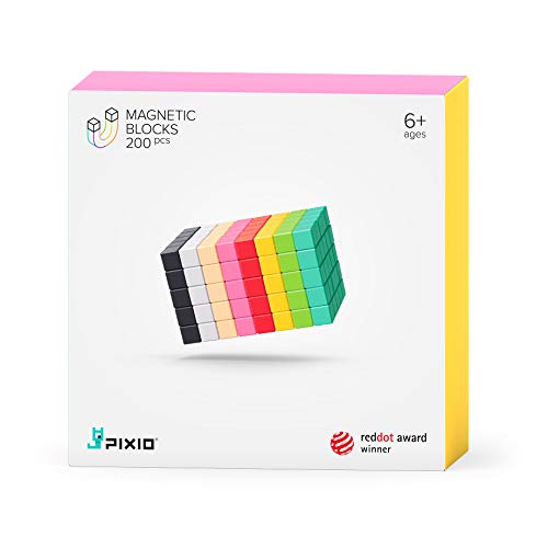 PIXIO-200 Design Series Magnetic Blocks Building Toys - Magnetic Building Blocks for Kids - Magnetic Cubes for Kids Toy Building Sets - STEM Toys Cube Magnets for Kids - Magnet Blocks Open Ended Toys