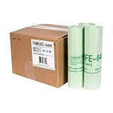 EcoSafe-6400 HB3339-85 Compostable Bag, Certified Compostable, 35-Gallon, Green (Pack of 135)