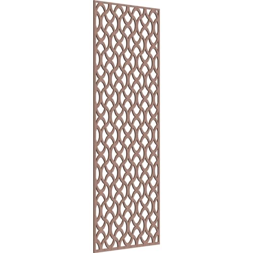Image of Resort Decorative Pierced Fretwork Wood Wall Panels, 37 3 /8 inchW x 94 3 /8 inchH x 3 /8 inchT, Walnut