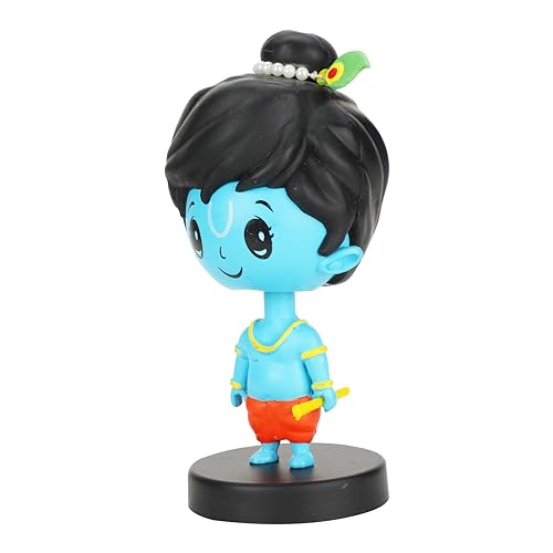 Webby Lord Shri Krishna Bobblehead Toys for Kids | Decoration Items for Home Décor, Car Dashboard, and Office Table | God Statue for Festival | Diwali | Birthday Gift for Kids, Family and Friends - Image 3 thumbnail
