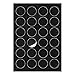 120 x Tafel Aufkleber (4cm Ø rund) - Selbstklebend - Tafelfolie Etiketten in Schwarz - Sticker, Labels, Aufkleber zum Beschriften für Gläser - Kreide Klebeetiketten