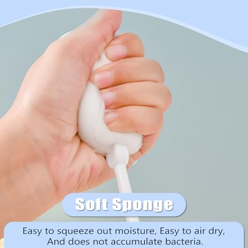 Image of Bottle Brush Sponge Replacement Head 10 PCS Durable Soft Sponge Brush Head Environmental Protection Cup Cleaner Brush Refill Heads Without Handle (Sponge Brush Head 10PCS)