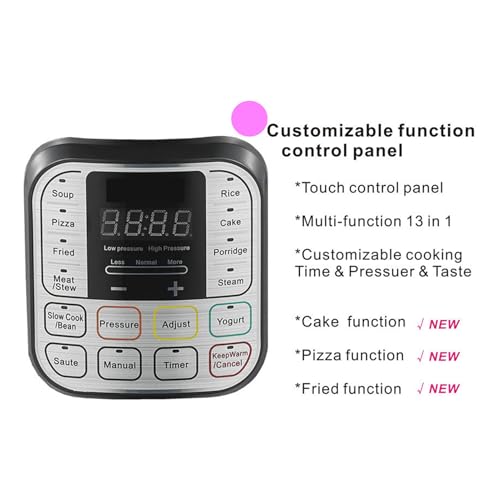 ZJchao 16 in 1 Elektromachsecker, 6L Multi -Kocher -Geschirrspüler Sicher für Slow Cooker -Reiskocher Dampf -Pot -Joghurthersteller Wärmer, Intelligente Programme mit (EU -Stecker 220 V)