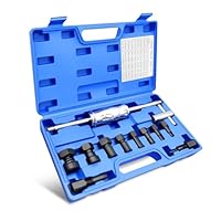 Wvoillty Sackloch Innenlager Abzieher Set, 12-TLG Radlager Abzieher Set mit Gleithammer & Verstellbaren Spannzangen (8-32 mm), für Auto, Motorrad und Fahrrad-Naben