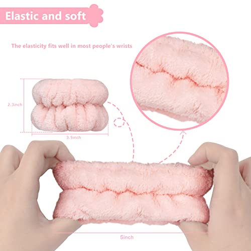 Image of 8pcs Wrist Bands for Washing Face, Arm Face Wash Wristbands, Wrist Towels Cuffs for Washing Face, Wrist Water Catcher, Microfiber Spa Skincare Sweat Wristbands for Women