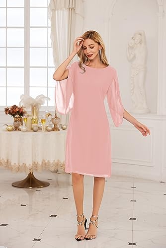 Image of GRACE KARIN Womens Formal Wedding Guest Dress 2026 Chiffon Cocktail Dress Mother of the Bride Dresses Midi Fashion Clothing