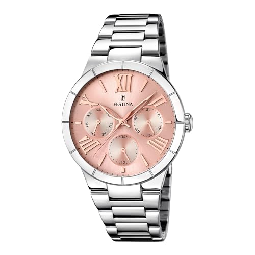 Festina Damen Uhr Boyfriend Armband Rosé Edelstahl