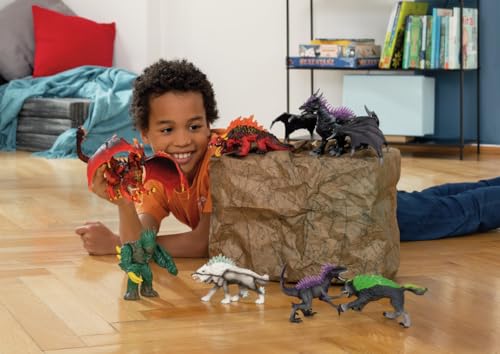 Image of Schleich Eldrador Creatures - 6 inch Stone Wolf Figurine - Fun Fantasy Animal Figure for Imaginative Play for Boys and Girls - Durable Rock Beast Toy - Cool Monster Toys for Kids Ages 7+ | 70153