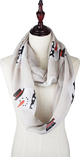 VIVIAN & VINCENT Gift Wrapped Fall Winter Soft Lightweight Sheer Holiday Infinity Christmas Scarf for Women4