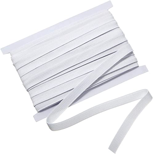 Elastic for Sewing 1/8 Inch Thin Sewing Elastic for Sewing Dressmaking Haberdashery and Clothing DIY Arts and Crafts Accessory Material Supplies (10 Metres) (White)