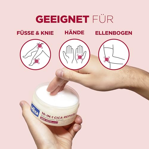 Mixa Urea Balsam, mit 40% Glycerin, Urea und Allatoin, reparierend, feuchtigkeitsspendend, für sehr trockene, rissige Haut an Ellenbogen, Knie, Füßen & Händen, 10 in 1 Urea Cica Repair+ , 150ml