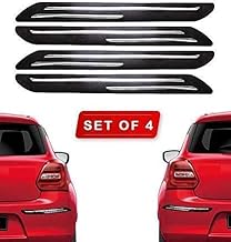 SPDI Double Chrome Car Bumper Protector for Corner Guard 4 Pcs Set Black