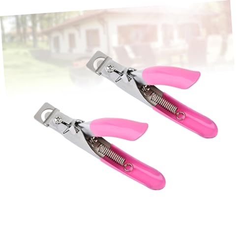 Healeved 2pcs cortaúñas de acero inoxidable para manicura y pedicura miniatura 3