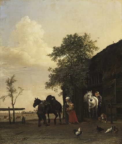 Peinture poster impression de prestige style Paulus Potter et graffiti mural 60x90cm