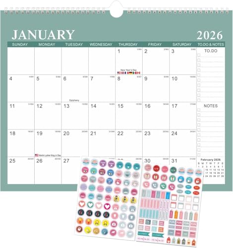 2026-2027 18-Month Wall Calendar - Wall Calendar from Jan. 2026 -Jun. 2027 Family Weekly Planner 14.8 x 11.5 Hanging Calendar for Planning and Organizing for Home or Office