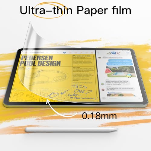 Funda cuero PU iPad Air 11 y protector privacidad con acabado premium de alta resistencia 7