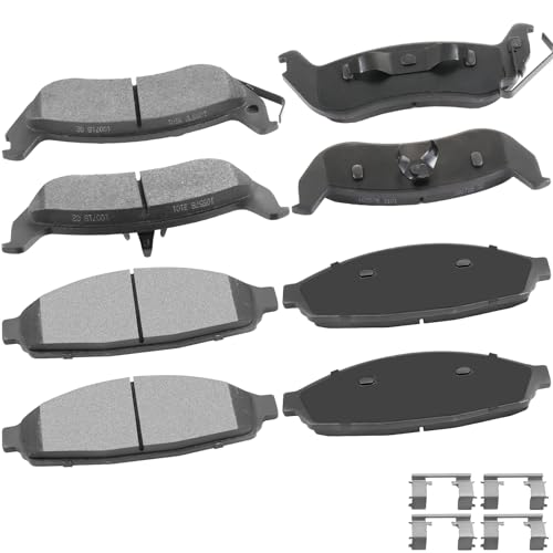 Image of cciyu D931 D932 Front & Rear Ceramic Brake Pads Set fit For 2003-2011 For Ford Crown Victoria 2003-2011 For Lincoln Town Car 2003-2011 For Mercury Grand Marquis 2003-2004 For Mercury Marauder