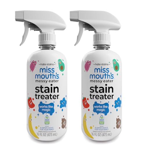 Image of Miss Mouth’s Messy Eater Stain Treater Spray - Stain Remover - Newborn & Baby Essentials - 2-Pack of 16oz Stain Remover