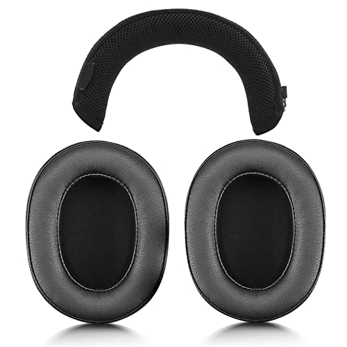 XBERSTAR WH-1000XM5 Earpads Cushion Cover Headband Replacement Compatible with Sony WH-1000XM5 (Earpads+Black Headband)