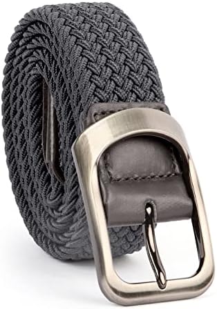 Beaface Belts for Men Elastic, Men Belts Stretch Elasticated Belts for Men, Braided Woven Belts for Men Jeans Shorts Trousers, Casual Belts