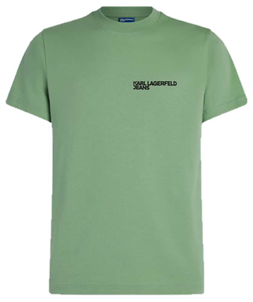 KARL LAGERFELD JEANS Men Slim Short Sleeve T-Shirt Granite Green S