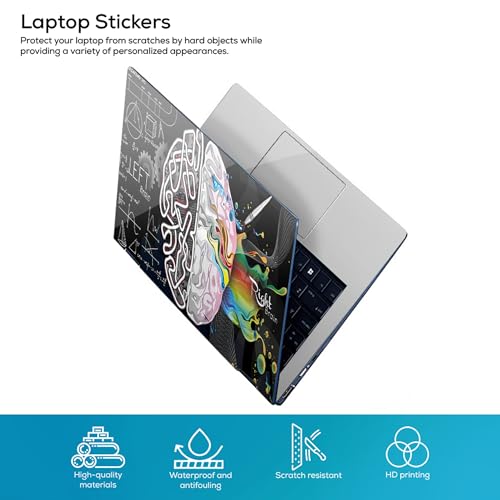Image of Laptop Skin /Sticker /Cover Bubble-Free| Laminated| Removable| HD Quality Sticker for Laptops Upto 15.6 Inches Compatible with Hp /Dell /Acer /Lenovo /Asus etc.(Brain-220)