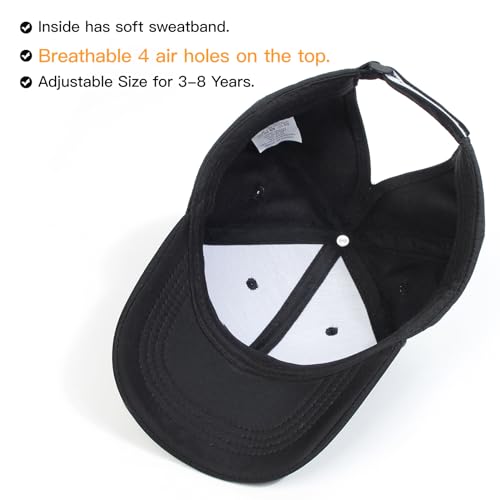 Kids Baseball Hat Visor, Little Girl High Ponytail Sun Hat Cotton Baseball Caps, Beach Sun Hat for Toddler Age 3-84