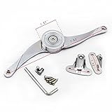 Support Hinge Folding Lid Stay for kicthen Cabinet Door Toy Box Hinges Buffer Damper(2 Pack) (Pack of 2)