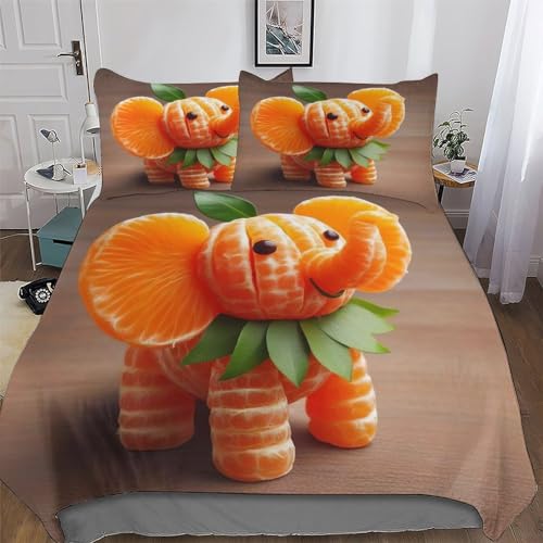 Linge de lit éléphant 3D king size microfibre de qualité - 2