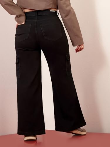 Image of Miss Chase A+ Women's Bootcut High Rise Regular-Length Stretchable Denim Shaping Jeans