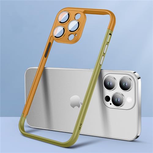 Coque pare-chocs iPhone 14 Plus vert kaki idéale pour les sorties nature et voyages