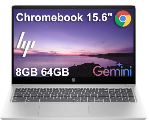 Image of HP Chromebook 15 Laptop (15.6 inch Anti-Glare, Intel N200, 8GB DDR5 RAM, 64GB eMMC), 4-Core(> i3-1115G4), Numeric KB Home & Students, Wi-Fi, Long Battery Life, Webcam, Chrome OS (Renewed)