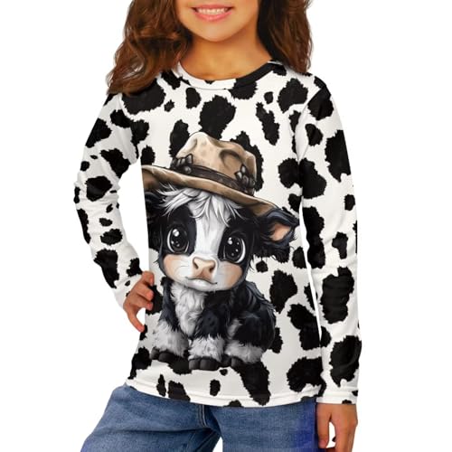 Image of Uourmeti Girls Graphic Tees Long Sleeve T Shirts for Teens Casual Tshirts Junior Sportswear Fall Tops