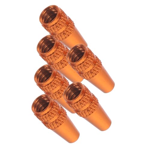 6 Unidades Cabezales de Neumático Aluminio Naranja miniatura 1